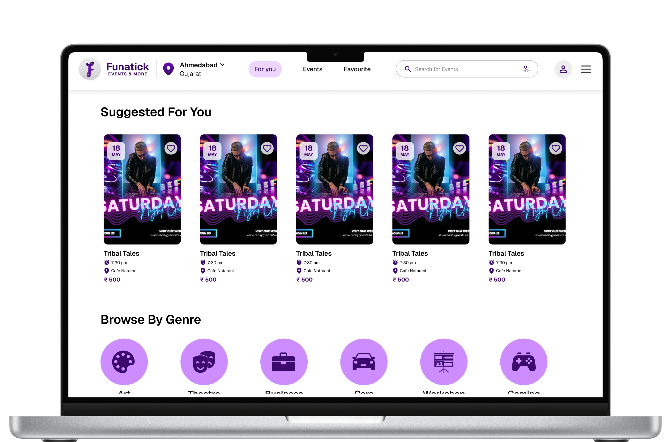 Funatick Website View